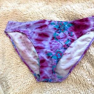 De La Mer Purple tropical tie-dye bathing suit bottom size XL